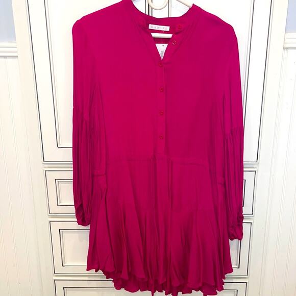 ❄️❄️ CLEARANCE ❄️❄️ BNWT KARLIE raspberry flounce dress - Picture 1 of 10